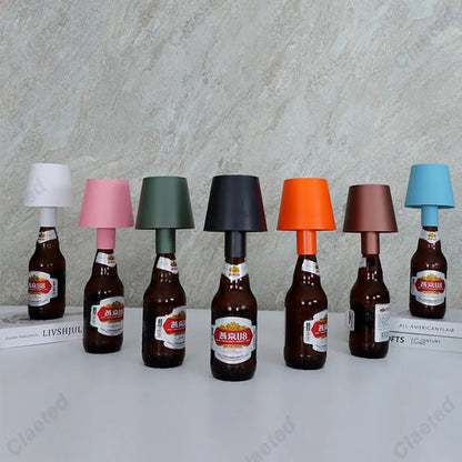 Wine Bottle Lamp Head Table Lamp Removable and Removable Portable Charging  Night Light