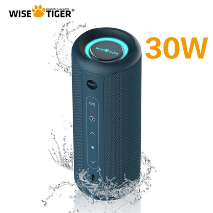 WISETIGER P3 Bluetooth Speaker 30W Outdoor Portable Speaker IPX7 Waterproof High Quality Sound HD Stereo Surround Bass Boost