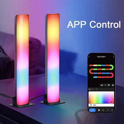 Smart RGB Led Light Bars Tuya Wifi Music Sync Led TV Backlights for Gaming, PC, Room Decoration, Work with Alexa and Google Home