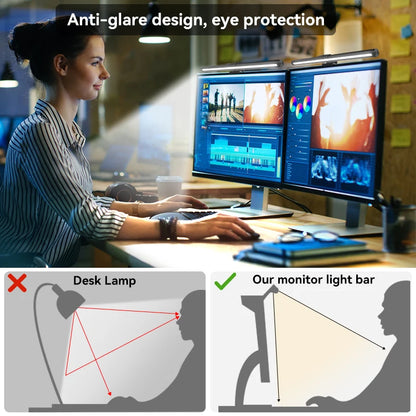 Monitor Light Bar Desk Lamps Led Bar PC Monitor Lightbar with RGB Backlight Stepless Dimmable Computer LED Screen Hanging Lights