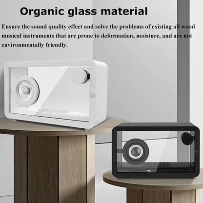 Portable Wireless Bluetooth Speakers Transparent Organic Glass Hi-fi Sound