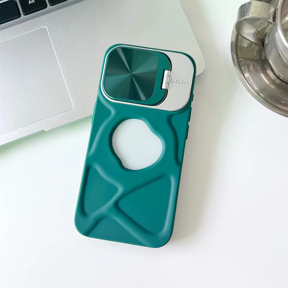 Fashion Logo Hole Magnetic Case for iPhone 11, 12, 13, 14, and 15 Pro Max Plus