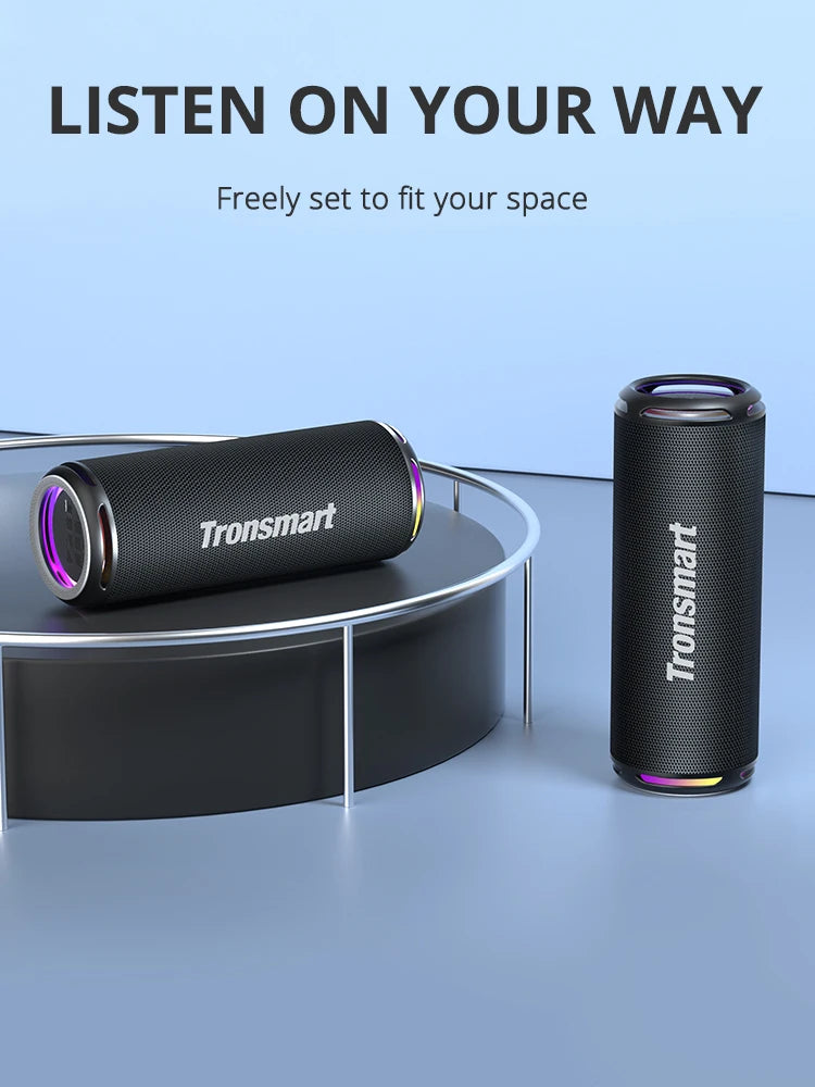 Tronsmart T7 Lite Bluetooth Speaker Enhanced Bass Portable Speaker with 24H Playtime, APP Control, IPX7 Waterproof