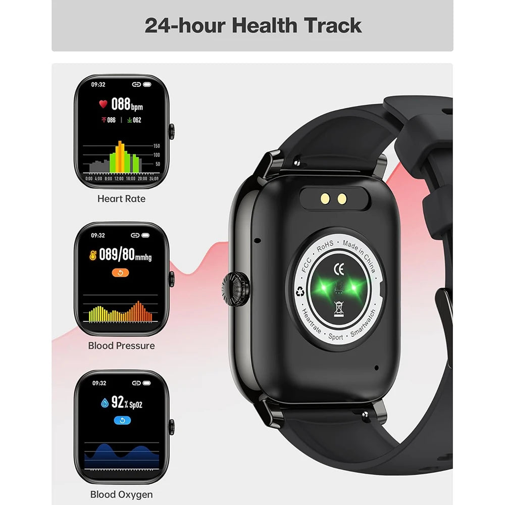 P75 Smart Watch Men Women 1.85"Bluetooth Phone Connect Call Smartwatch Waterproof Sports Electronic Watches Wristwatch