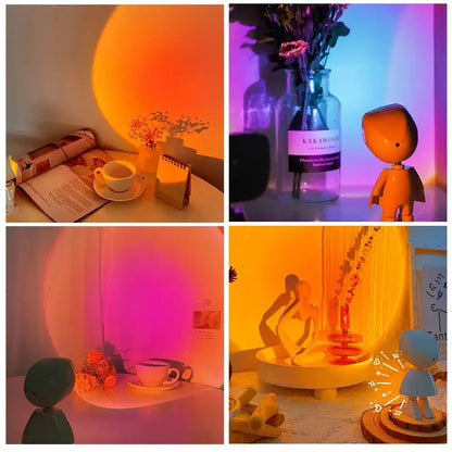 Rainbow Projection Sun Lamp Table Night Light Sunset Lamp