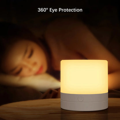 Table Lamp, Touch Dimmable Night Light, Portable USB Rechargeable Color Changing