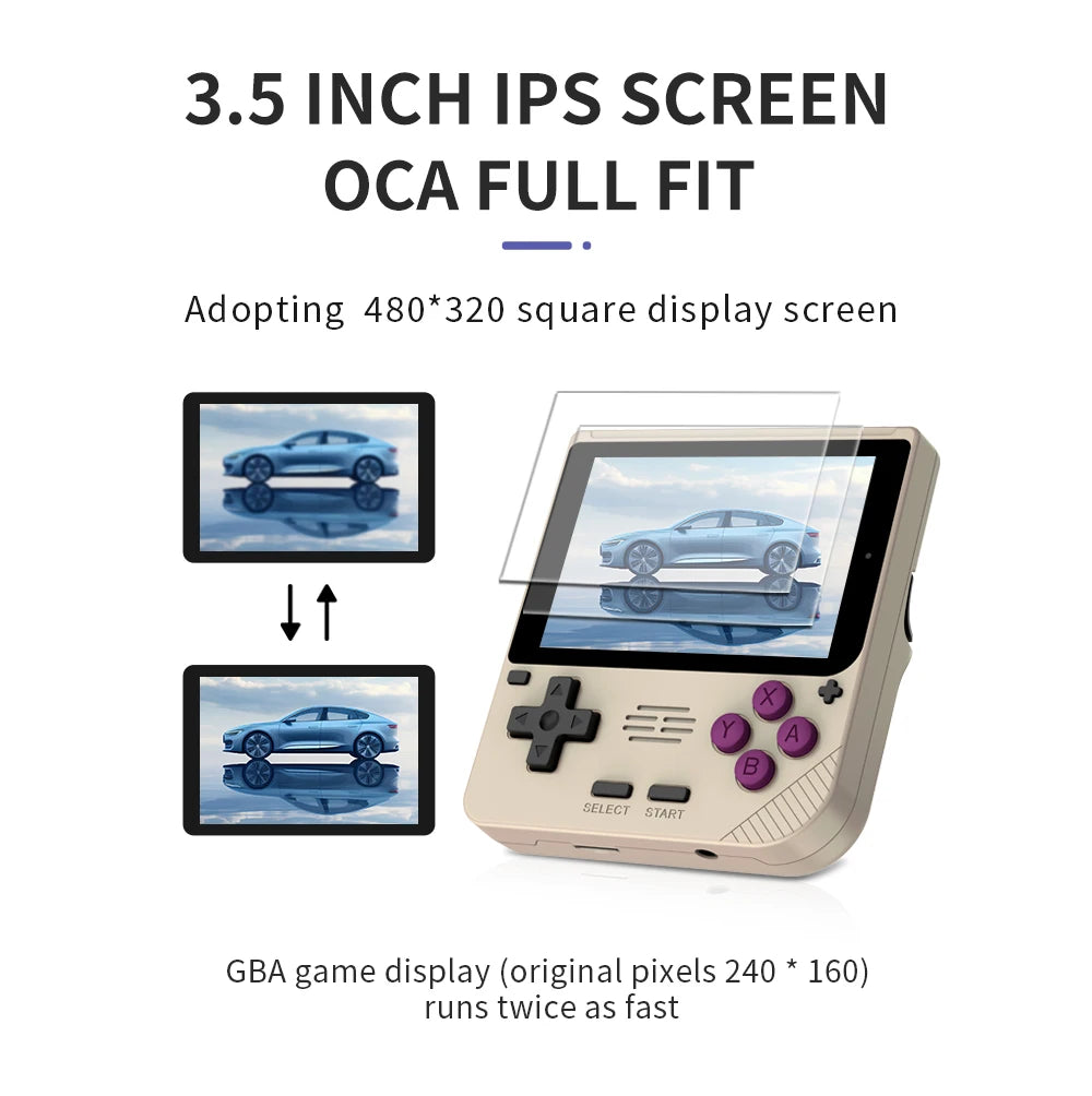 POWKIDDY V10 3.5-Inch Handheld Game Console | 480x320 IPS OCA Full Screen | Retro Gaming Device | Affordable Gift for Kids