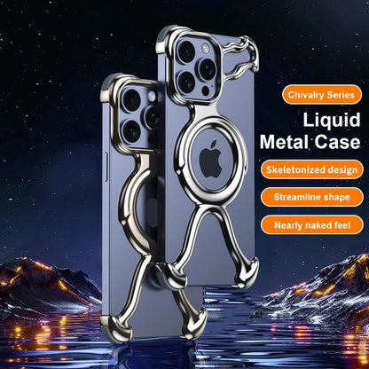 Irregular Magnetic Liquid Plating PC Phone Case For iPhone 14 13 15 Pro Max