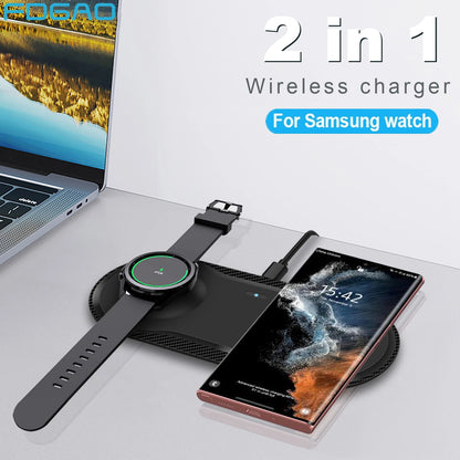 25W  Wireless Charger Pad For Samsung S23 S22 Ultra Galaxy Watch 6 5 Pro 4 3