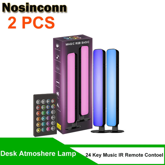 USB LED RGB  Bar Decorate Night Lights Remote Control Music Rhythm Ambient Lamp