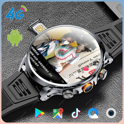 Smartwatch 1.95-inch 3D with 4G, SIM Card Support, Camera, GPS, WiFi, NFC, and Call Features – Android-Compatible for Men and Women