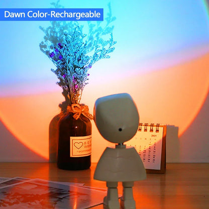 Rainbow Projection Sun Lamp Table Night Light Sunset Lamp