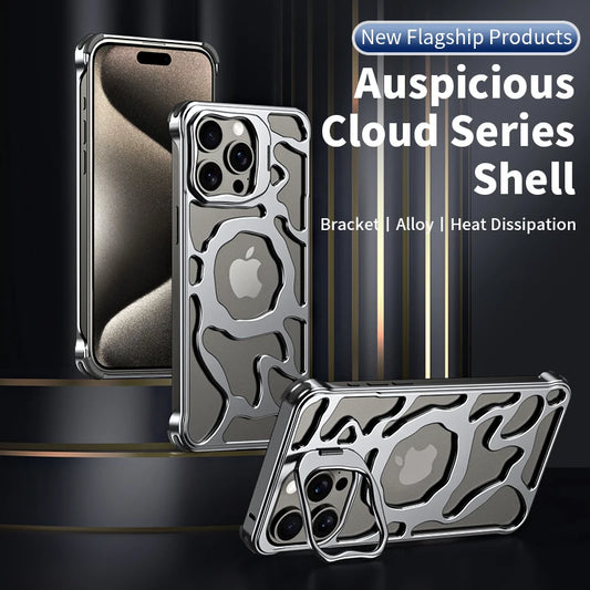 Luxury Magnetic   Phone Case For iPhone 14 13 15 Pro Max Shockproof Metal Cover