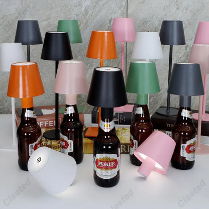 Wine Bottle Lamp Head Table Lamp Removable and Removable Portable Charging  Night Light