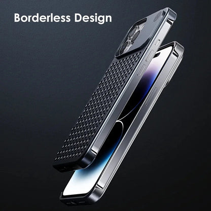 All-Metal Cooling Hollow Phone Case For iPhone 12 13 14 Pro Max 14Plus Anti-scratch