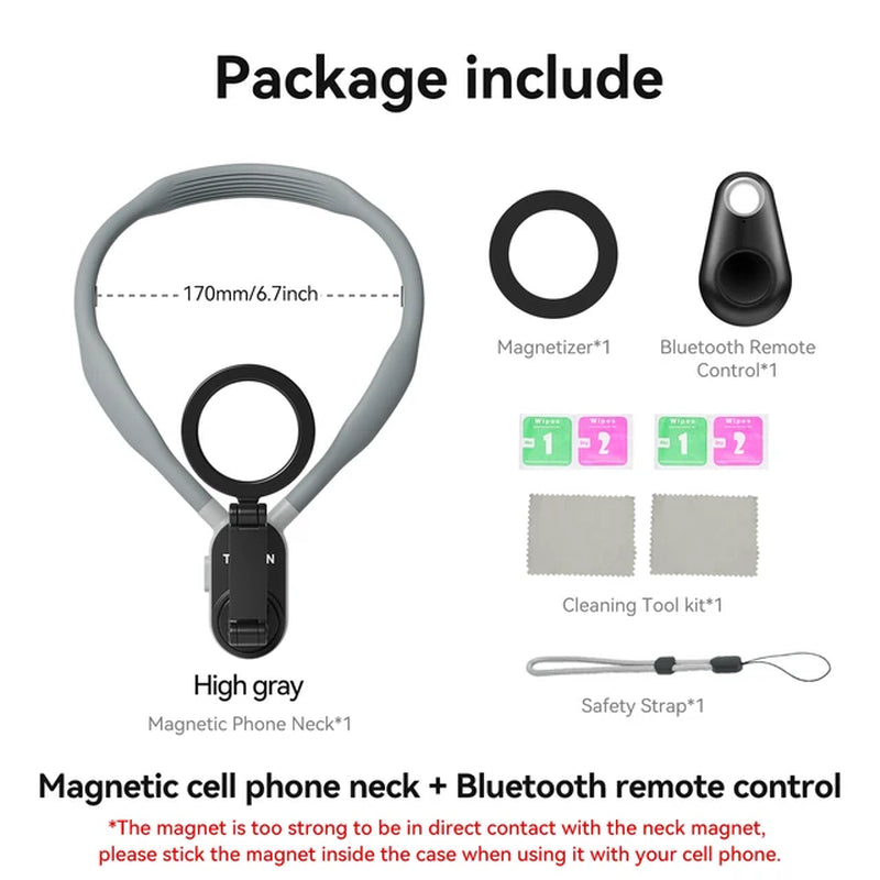 Quick Release Magnetic Neck Mount Hold for Iphone 15 14 13 12 11 10 SAMSUNG HUAWEI XIAOMI Smart Phone Accessories