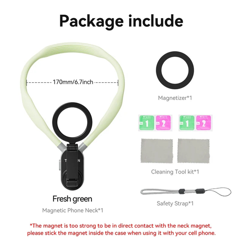 Quick Release Magnetic Neck Mount Hold for Iphone 15 14 13 12 11 10 SAMSUNG HUAWEI XIAOMI Smart Phone Accessories